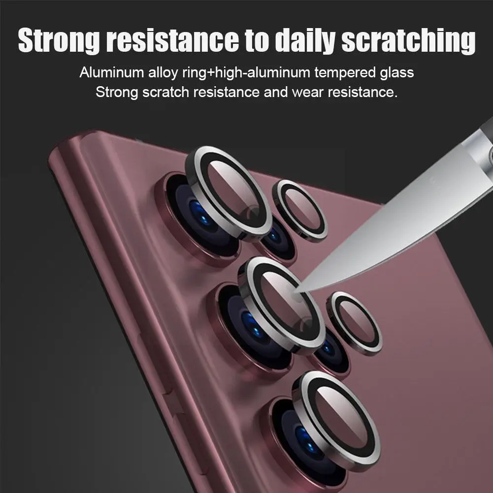 Cristal de lente Protector de cámara para Samsung S23 Ultra Metal Lens Glass para Samsung S23 S22 Ultra S23 Plus S23Ultra Lens Co Q4D7
