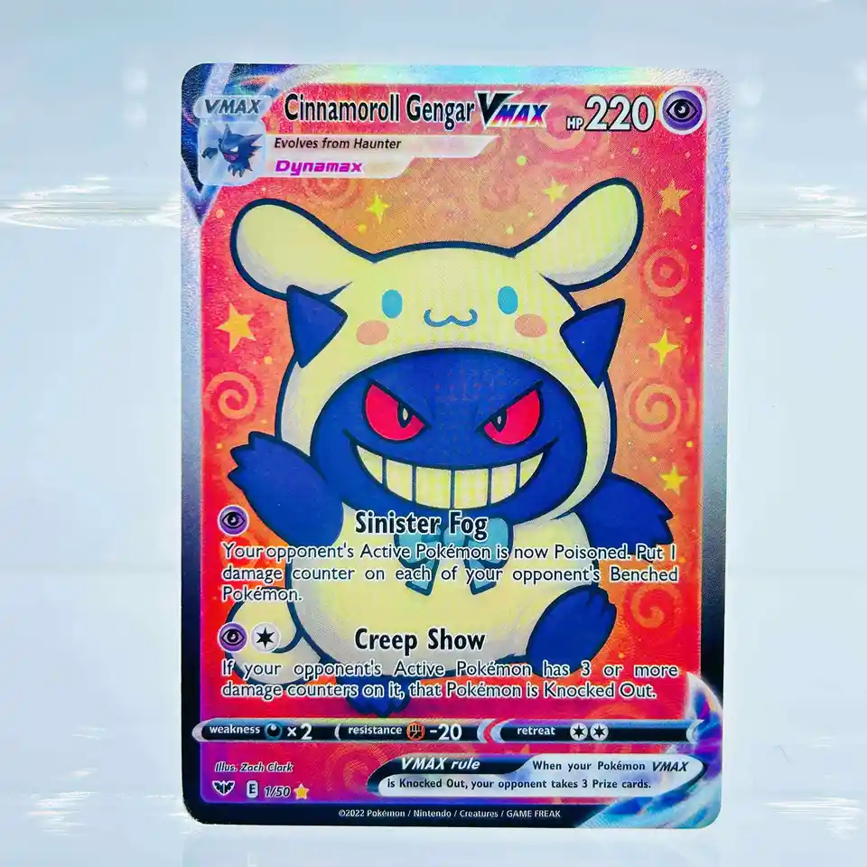 gengar pokemon card full art POKEDERP Limited Textured  JWillyGuy style setup or your main portfolio Mega Gengar Pokemon Card Extended