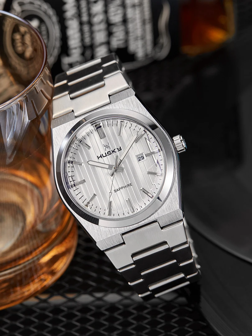

Luxury Men Watch Male Quartz Wristwatch Classic Black Gold Calendar Dial Stainless Steel Sliver Band Reloj Business Man Clock