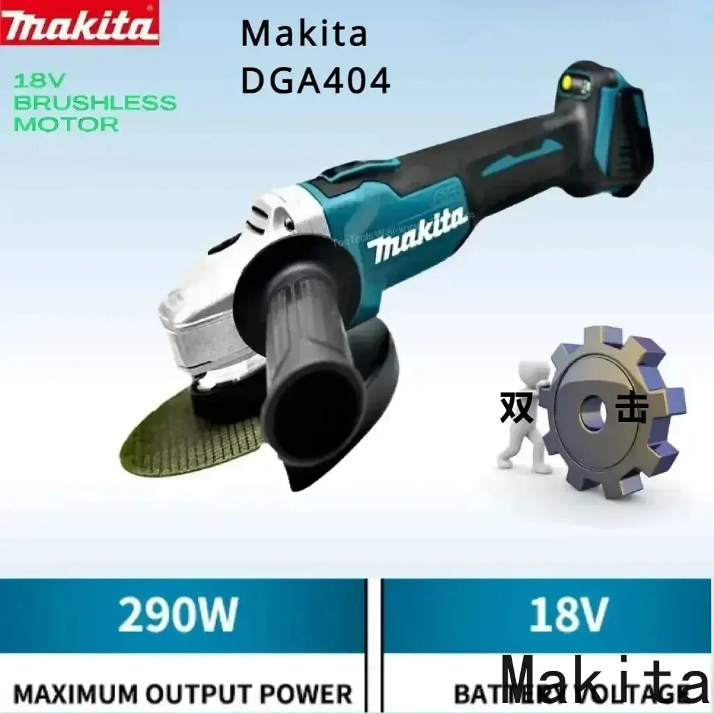 Makita dga404 18v makita ferramentas elétricas moedor ferramenta elétrica sem fio moedor elétrico ângulo lixadeira sem escova ângulo, presente
