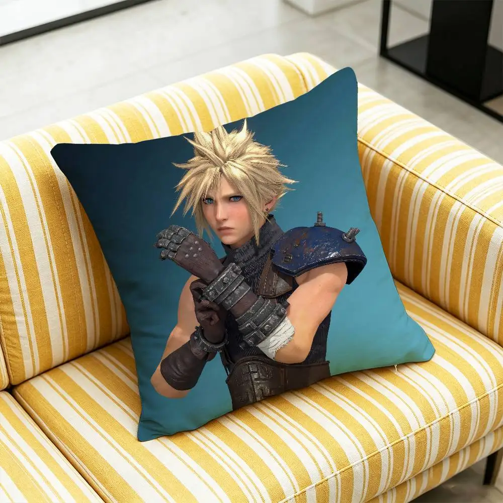 45cm 50cm 30cm 40cm Car Custom Square Pillowcase Pad Cushion Cover For Final Fantasy Cloud Strife Throw Pillow Case