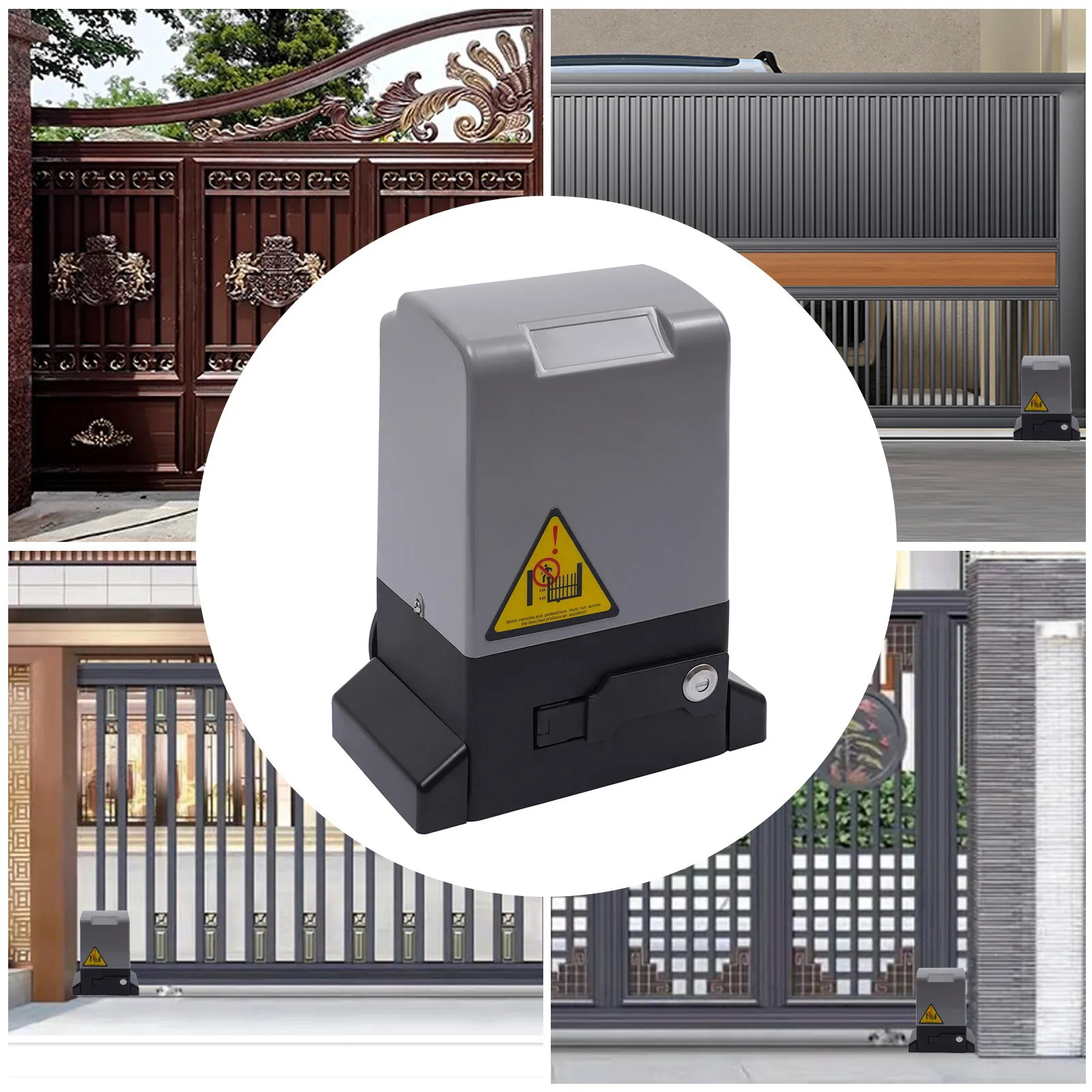 27*16*33ซม. 2700ปอนด์/1200กิโลกรัม รีโมทเปิดประตู 550วัตต์ เครื่องเปิดประตูเลื่อนอัตโนมัติพร้อมเกียร์ความแข็งแรงสูง