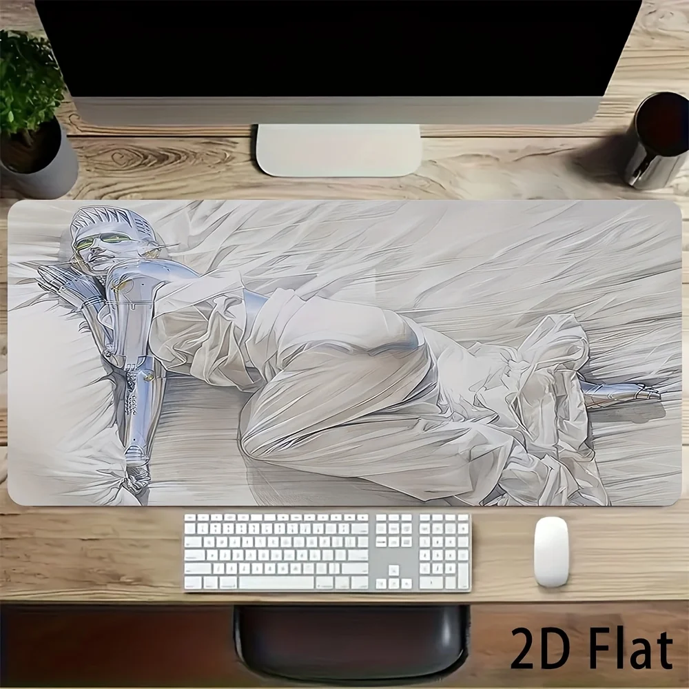 

Classic Hajime Sorayama Robot Girl Art Large Mouse Pad, Waterproof Extended Desk Mat for Gaming, Retro Sci-Fi Keyboard Pad