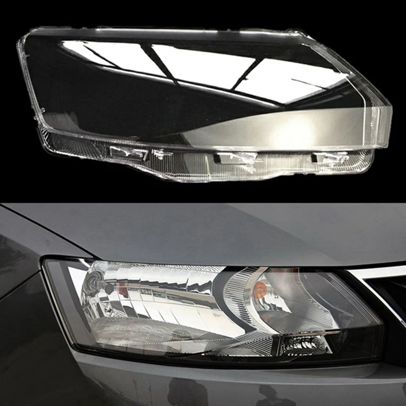 

Car Front Headlight Glass Head Light Transparent Lampshade Lamp Shell Auto Lens Cover Styling For Skoda Rapid 2013-2016