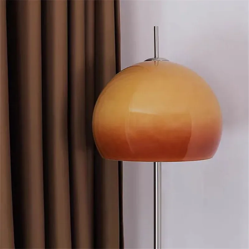 Vintage sofa Bauhaus Orange Floor Lamp Retro Glass  Mushroom Lamp for reading Living Room Bedroom side moodiing Vertical Lamp