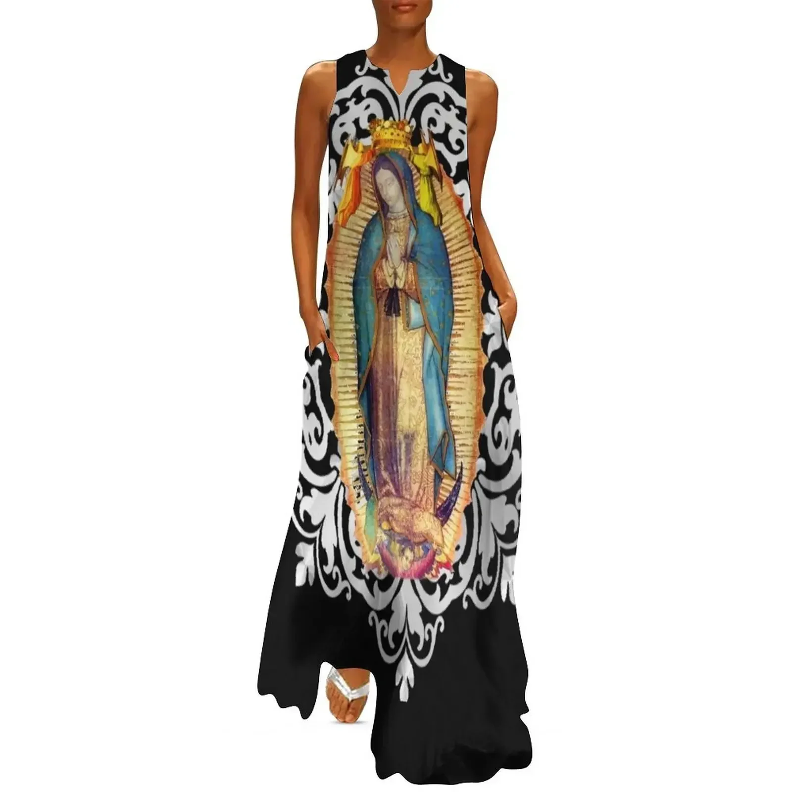 

Our Lady of Guadalupe Mexico Mexican Virgen Virgin Pro Life Mexico Silver 108 Long Dress dresses for womens 2025 Dress