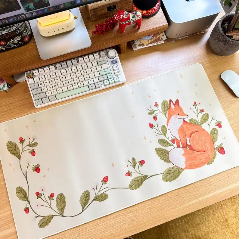 

Настольный коврик Strawberry Fox Коврик для мыши Игровой коврик для мыши Аксессуары для геймеров Коврики для мыши Настройка Органайзер для стола Офисный коврик для стола Ковер