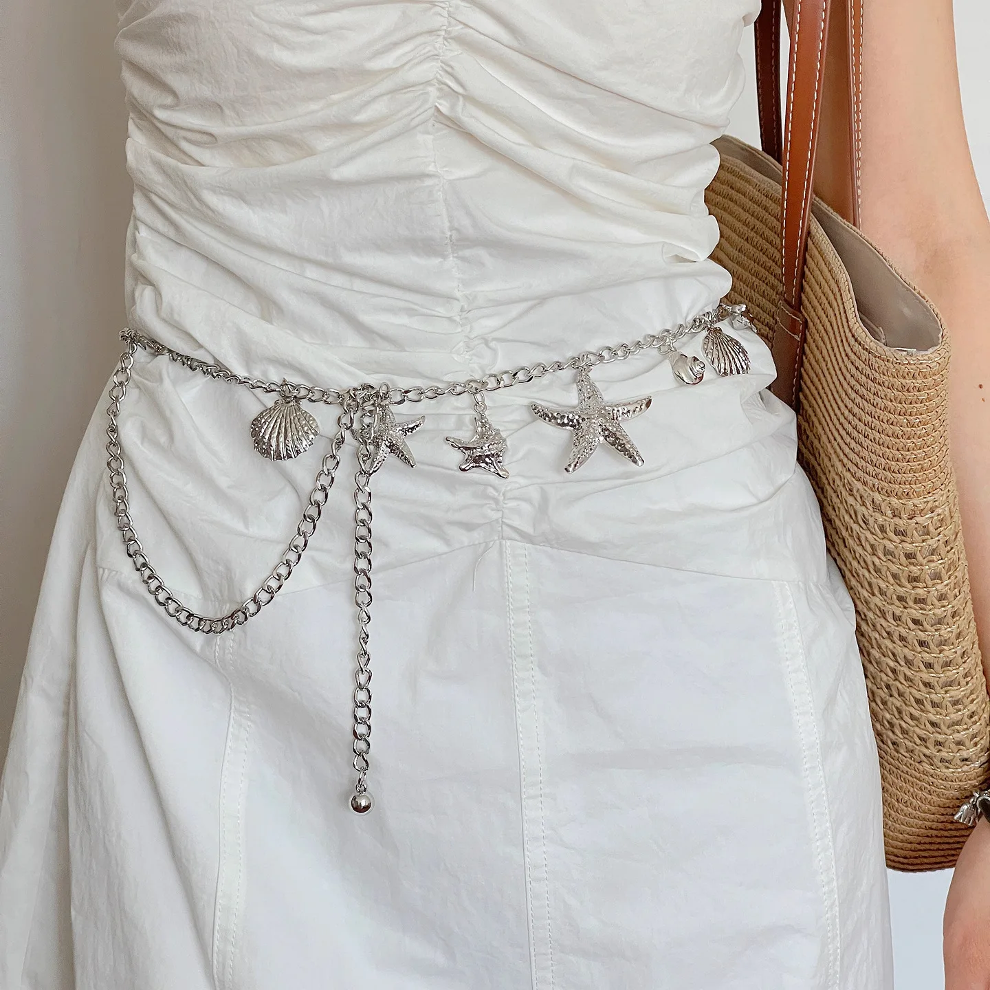 Bohemian Starfish Fringe Waist Chain, Niche Vacation Style, Versatile Belt, Fashionable Temperament, High-end Accessories