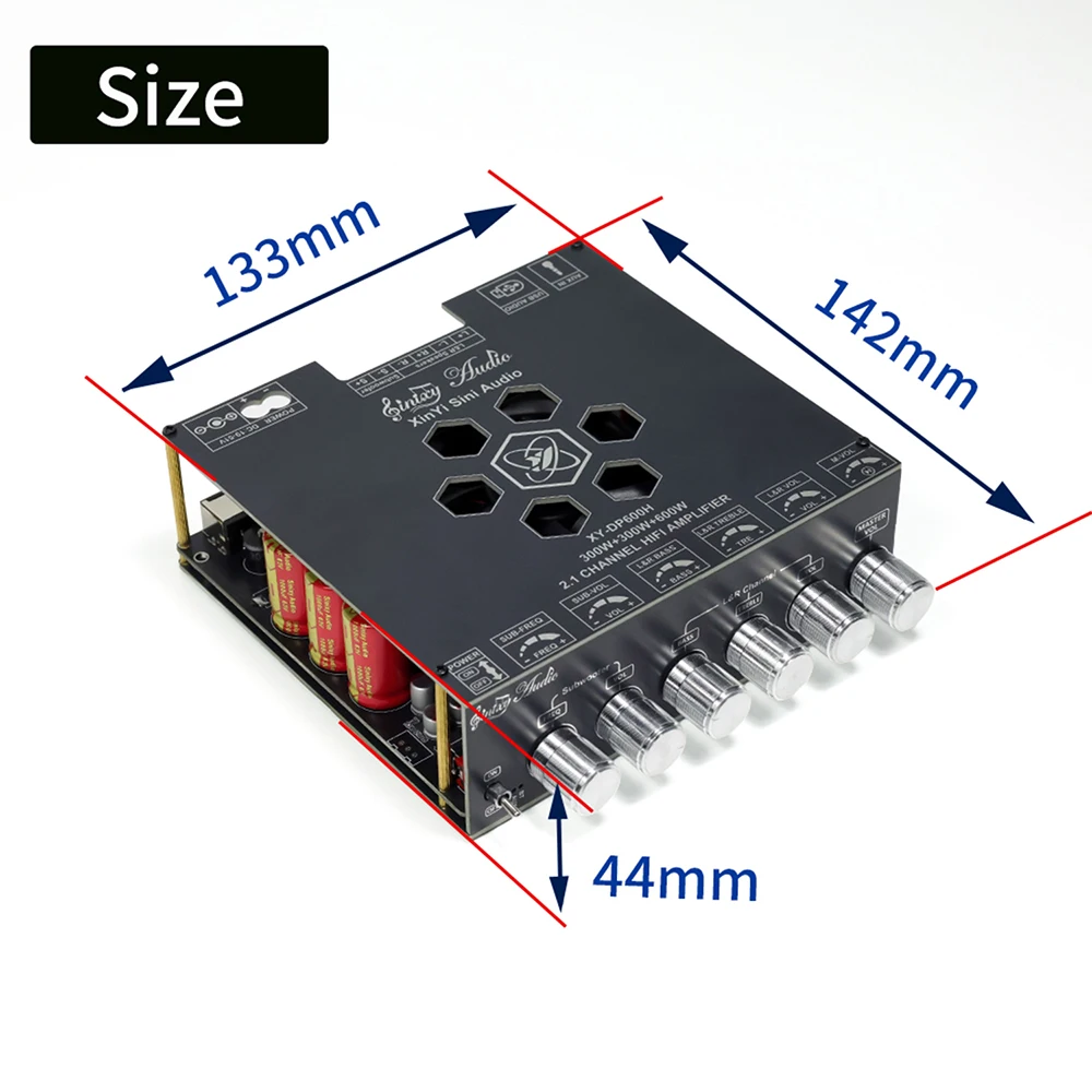 XY-DP600H 300W*2+600W Bluetooth Digital-Audio-Verstärkerplatine mit TPA3255-Chip für Heim-DIY-Lautsprecher – Detail 20
