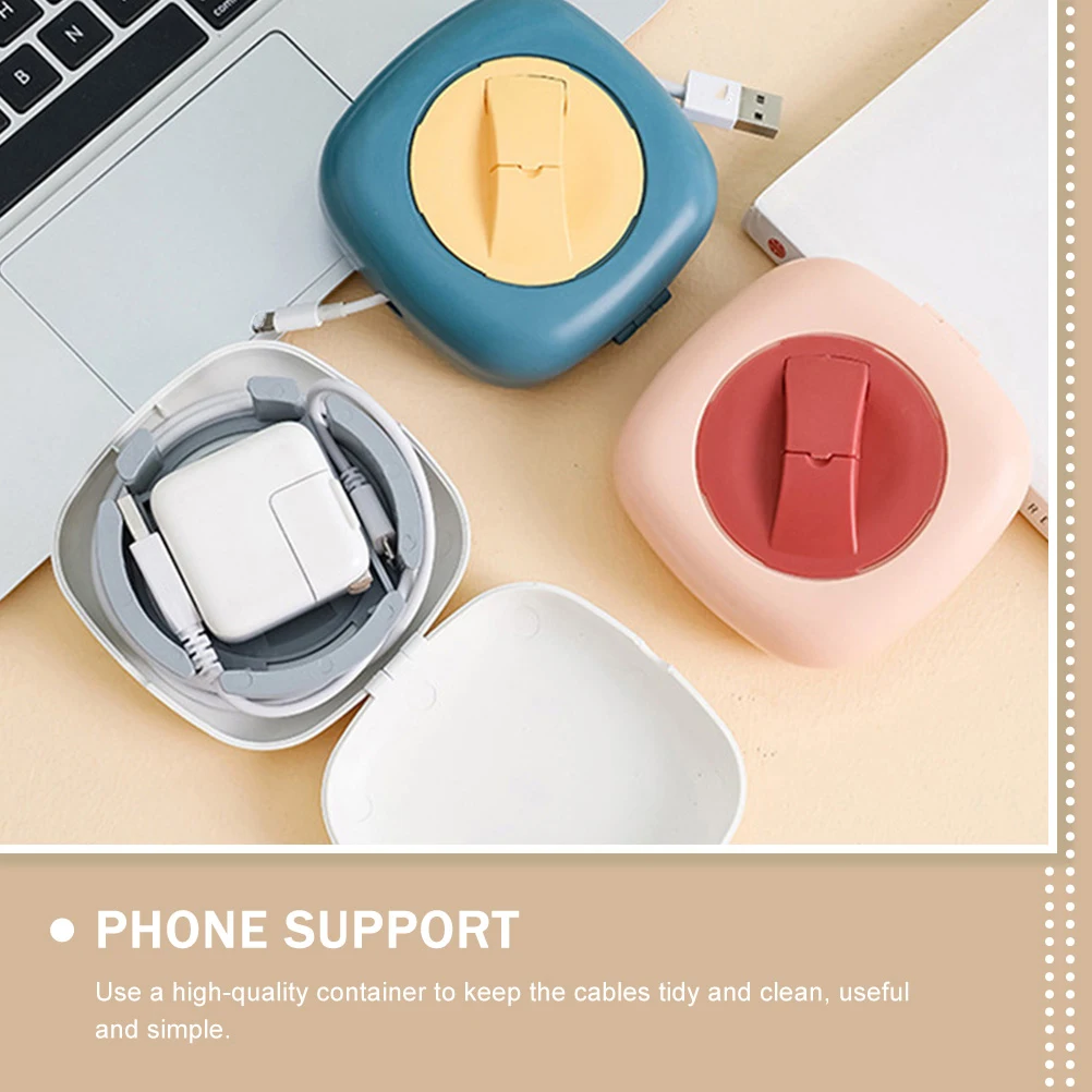 

3pcs Data Line Organizer Box Usb Cable Holder Wire Storage Container For Home Office Power Cable Management Tool Earphone Holder