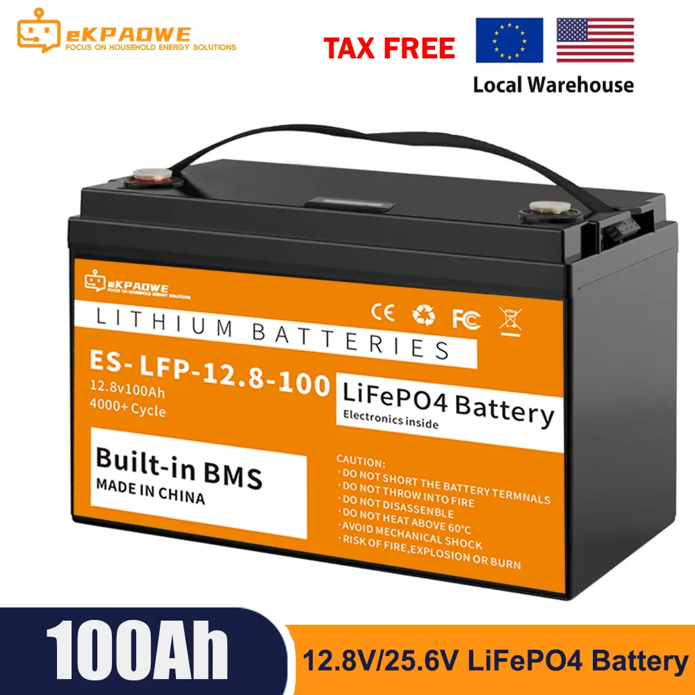 

Wattcycle 12V 100Ah LiFePO4 Battery Packs Grade A Cells Rechargeable For Outdoor / Home Storage Lithium Iron Phosphate Batteries
