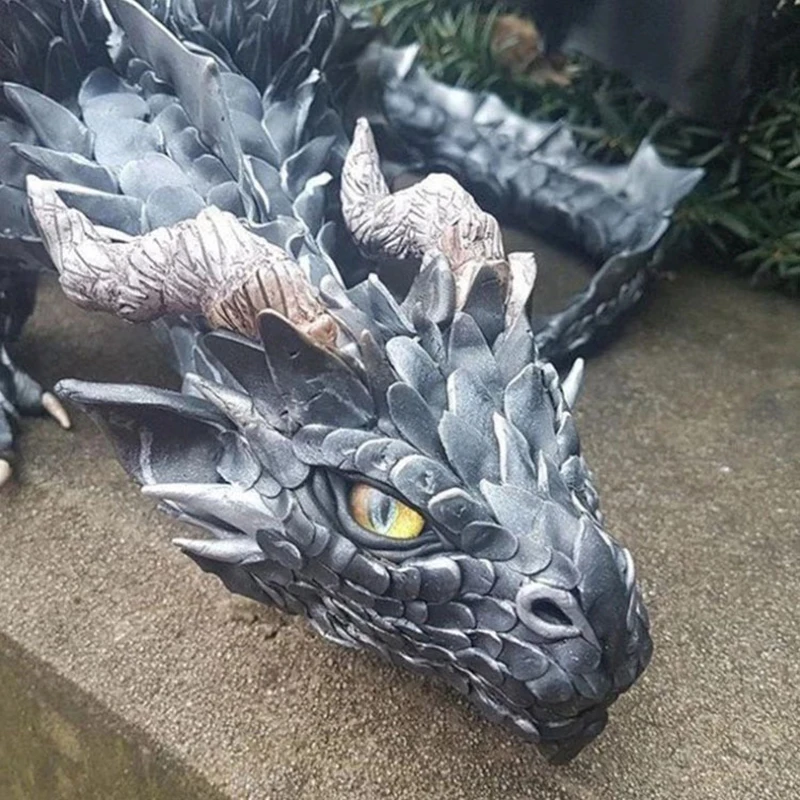 1Pcs New Product Spread Wings Evil Dragon Resin Crafts Mythological Battle Dragon Desktop Decoration Home Garden Decoration