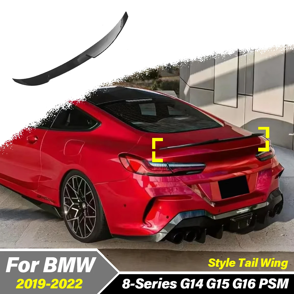 

For BMW 8 Series G14 G15 G16 PSM 2019 2020 2021 2022 Automobile Rear Torso Spoiler Body Rear Wing Decoration Accessories