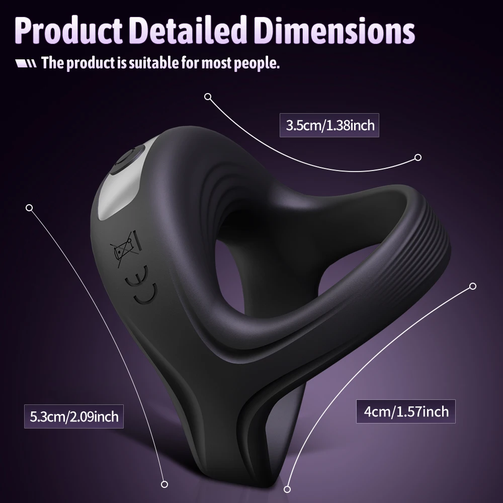 Penis Ring Vibrator for Man Male Cock Ring Chastity Ejaculation Delay Couple Vibrating Rings Penisring Adult Goods for Men - view 5