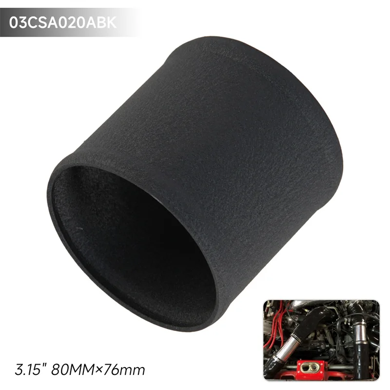 Gerade 80–102 mm 3,15–4,0 Zoll Rohrleitungsrohr Ladeluftkühler Turbo Ansaugluftleitungen L = 76 mm Schwarz/Silber