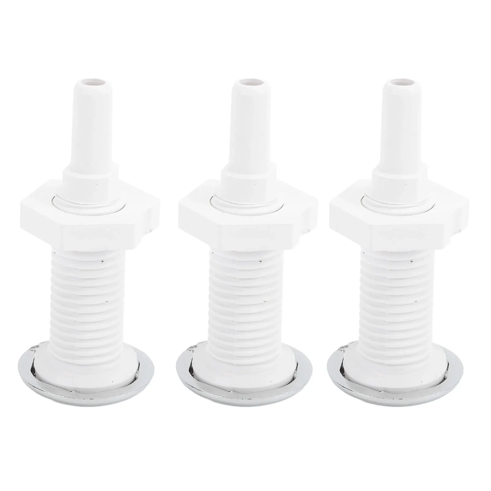 3Pcs Bathtub Air Nozzle PVC 30mm Straight Bubble Jet Spa Replacement Part