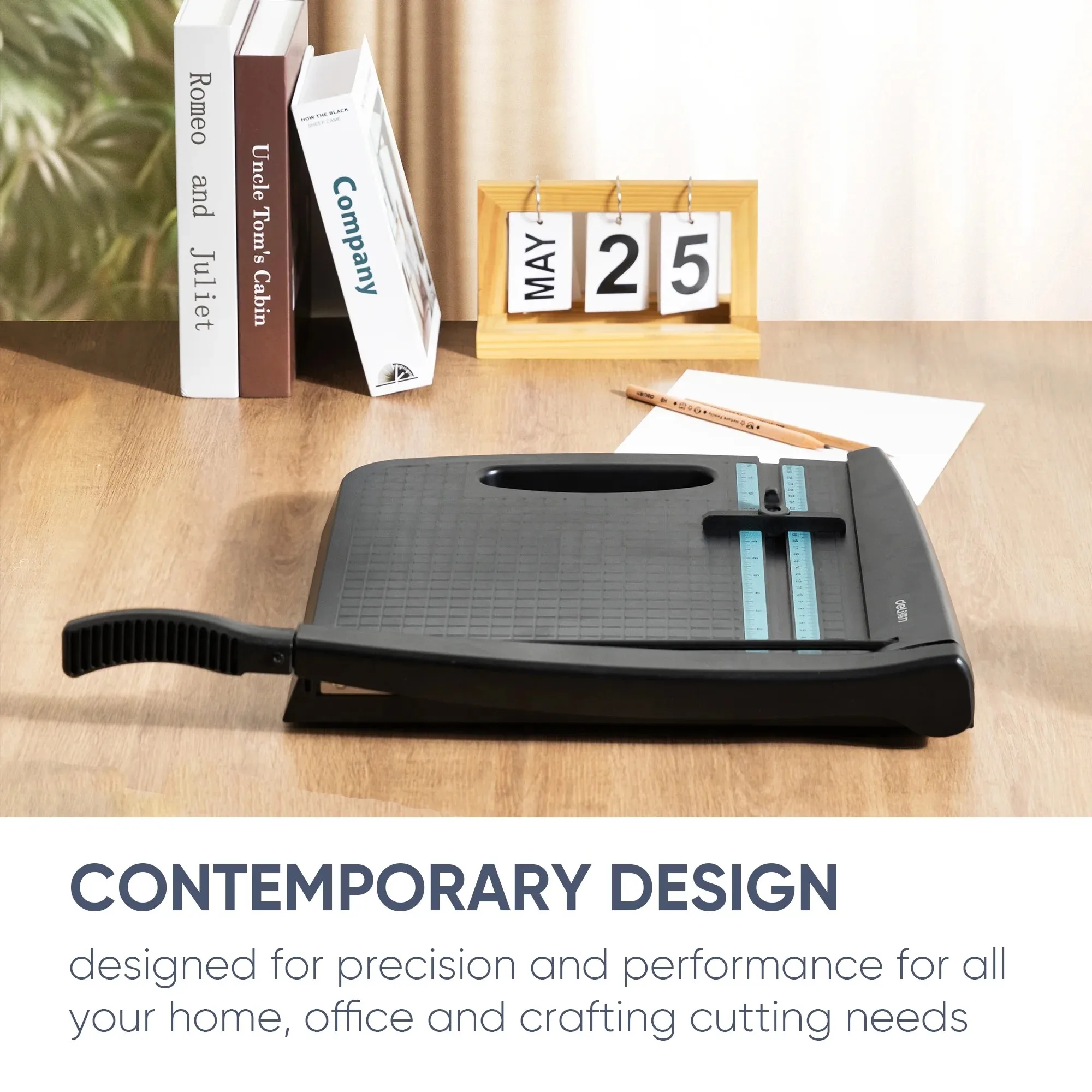 Deli 12-Inch Guillotine Paper Cutter, Heavy Duty Trimmer for Paper, Photos & Crafts, 12-Sheet Capacity