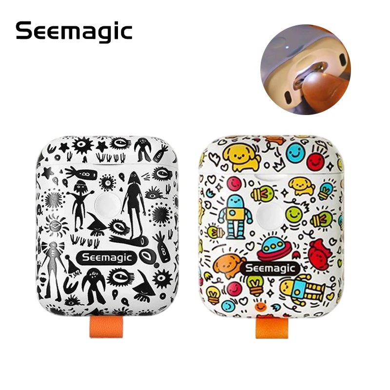 ماكينة قص أظافر كهربائية من Seemagic، ماكينة تشذيب أظافر مدمجة على الطراز الكرتوني الصغير، مزيل طلاء أظافر منزلي أوتوماتيكي بالكامل