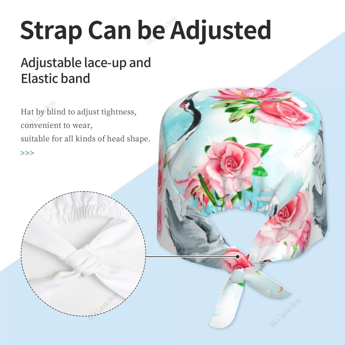 الجملة الرافعات المائية والورود الوردية قبعة تنظيف قبعة العمل مضحك صالون قبعة التمريض الذكور الجراحية قبعة فرك قبعات