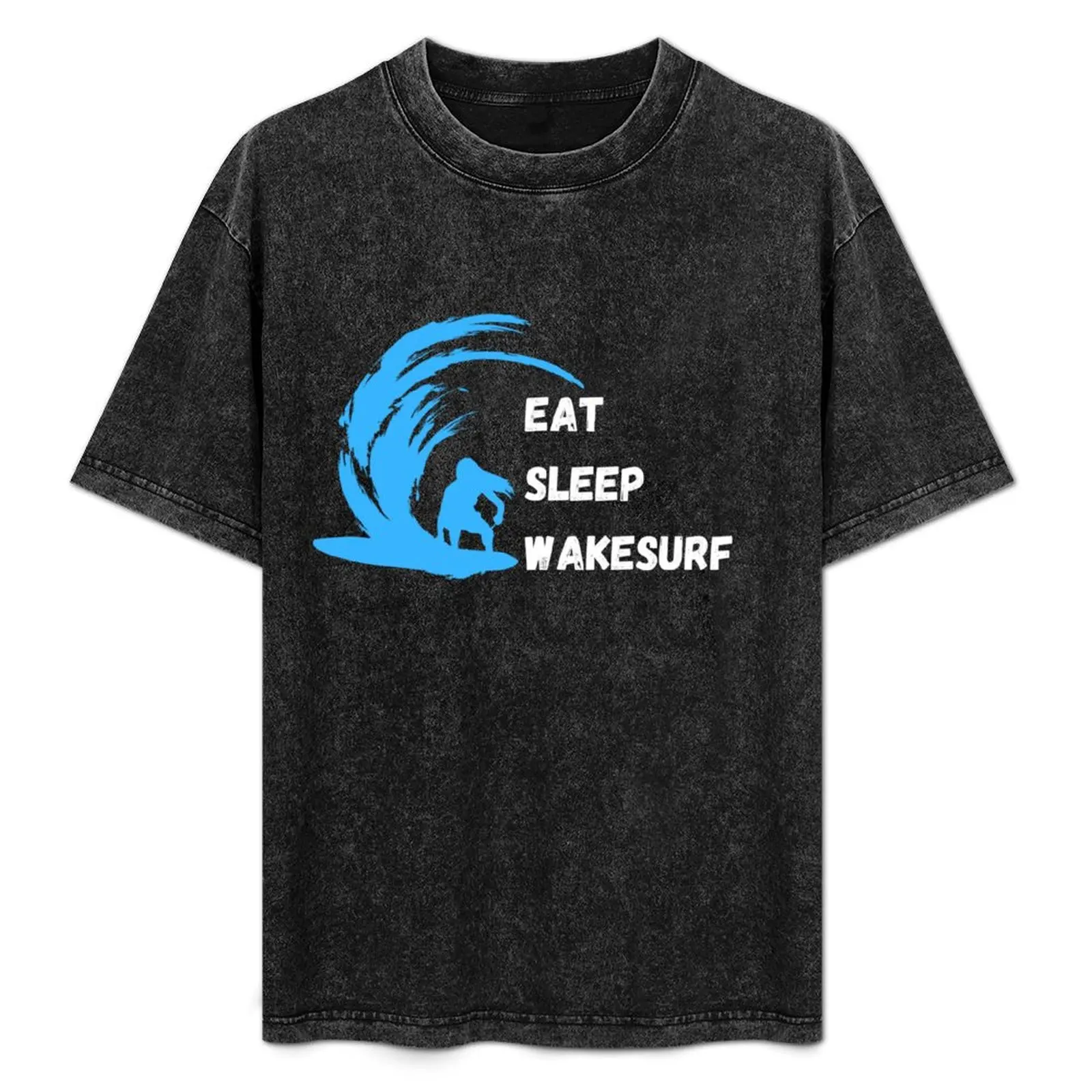 

eat sleep wakesurf T-Shirt oversized graphic tee oversizeds anime mens fashion