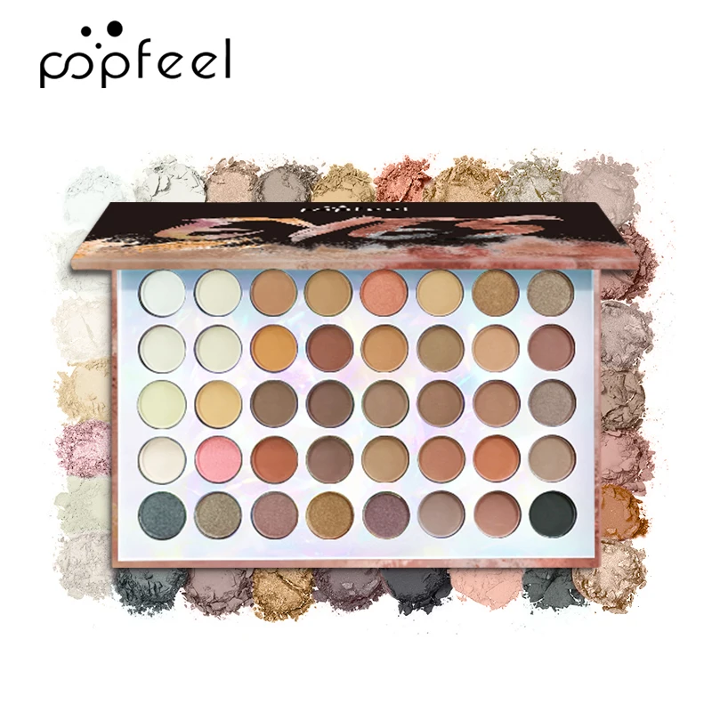 POPFEEL 40 Color Eye Shadow Makeup, Matte Glitter Eyeshadow, for Beginner, Easy to Use