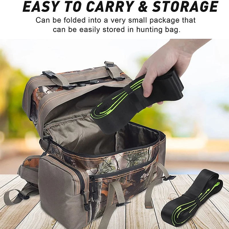 عصا التسلق ذات 3 خطوات مع حلقات تسلق متينة وحزام سلالم صيد وحامل شجرة خطوات حبل خفيف الوزن سهل الاستخدام #5