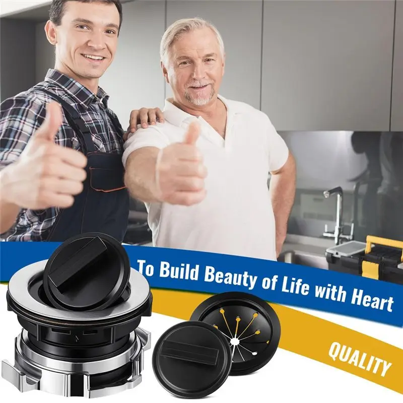 ABMS-Garbage Disposal Sink Flange Kit With Garbage Disposal Stopper And Splash Guard,Garbage Disposal