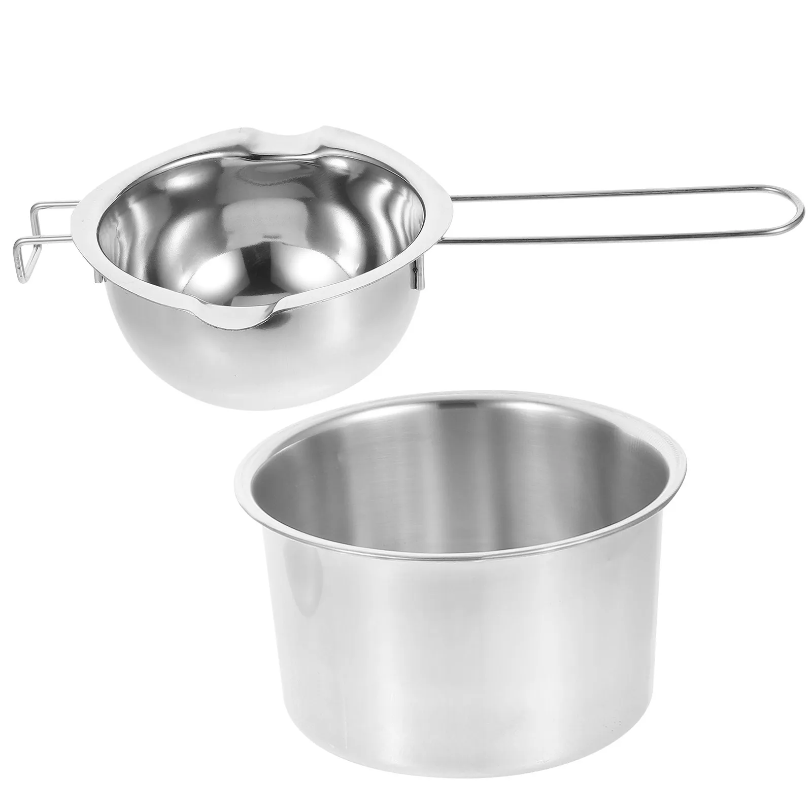 2Pcs Stainless Steel Melting Pot Set Wax Melt Warmer Kit for DIY Making Supplies Multi Use Metal Melting Bowl Easy