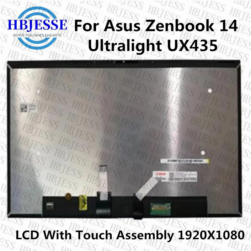 

ORIGINAL 140" for Asus ZENBOOK 14 UX435E UX435EGL UX435EA UX435 LCD Display Panel lcd Touch Screen Digitizer ASSEMBLY 1920*1080