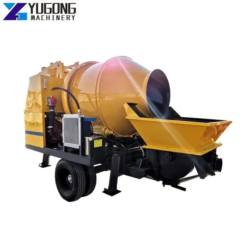 YG High Efficiency Concrete Mixer Pump Machine for Mixing and Pumping Diesel Portable Concrete Pump