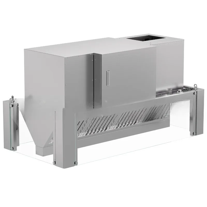 Fume purification machine Commercial hotel catering Low altitude emission smoke exhaust glass Fume hood Range hood