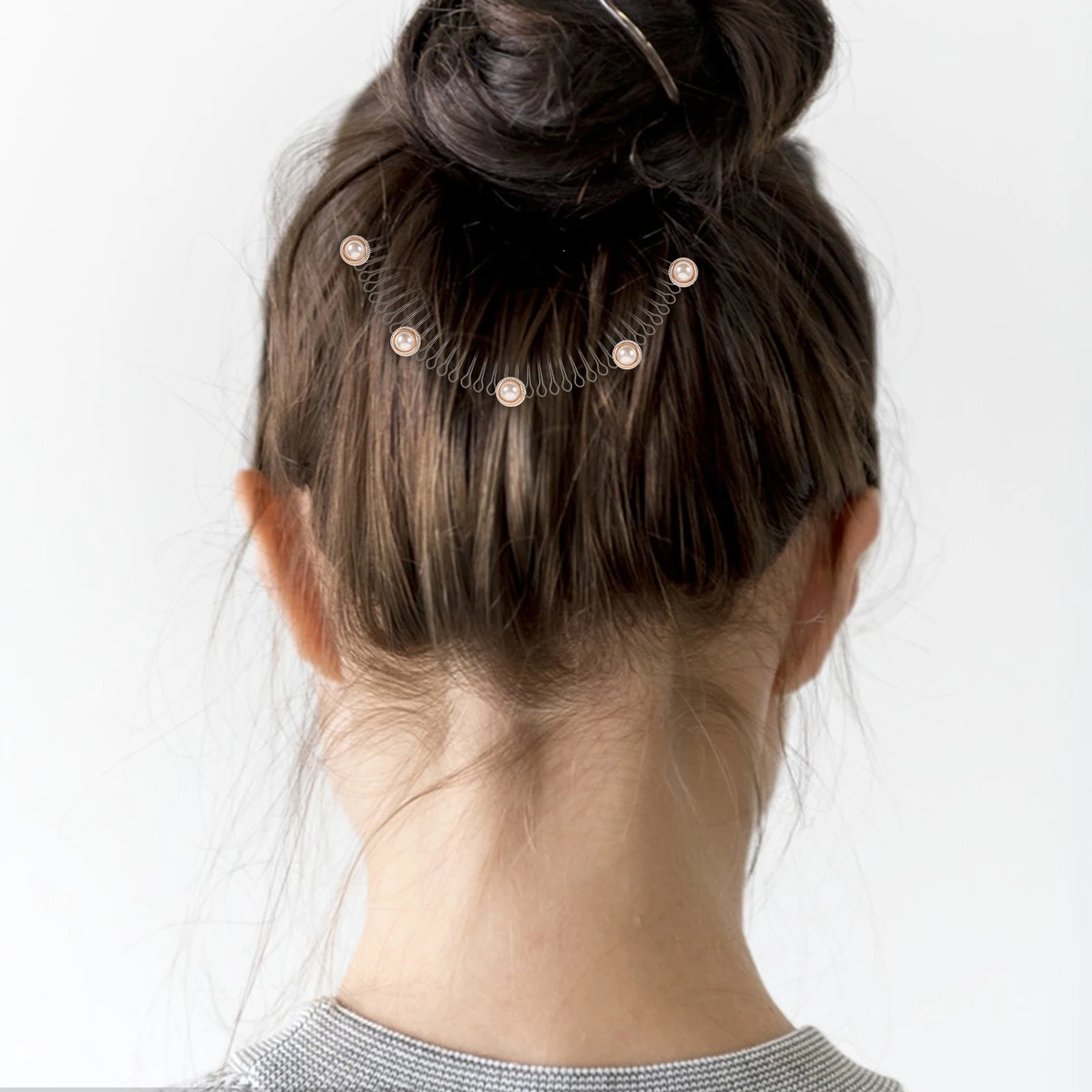 

4 Pcs Comb Holder Invisible Back Comb Metal Bands Stretchable Pin U Shape Hair Clips U Shape Clips Hair Styling Tools