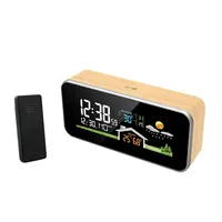 Home Use VA HD Color Screen Wooden Weather Station with Wireless Forecast and Calendar | Model 1005A