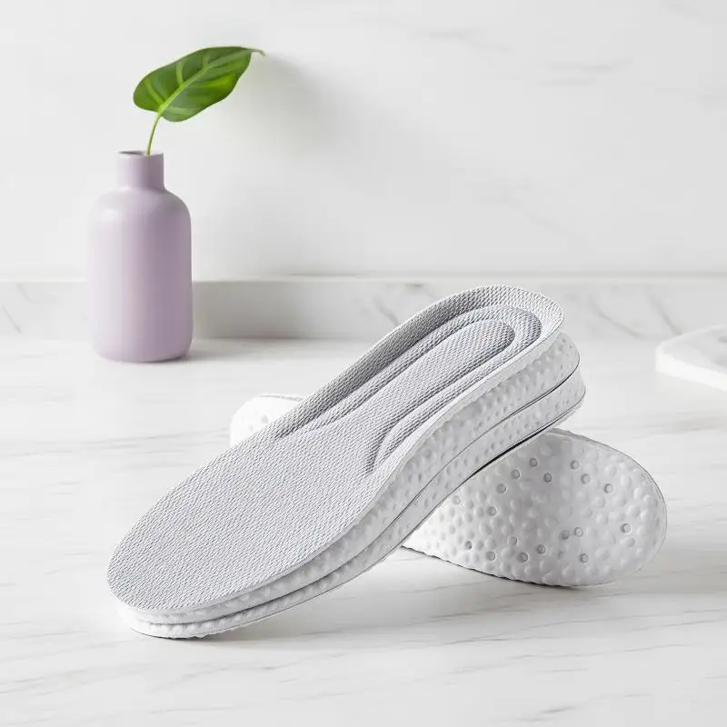 4D Sports Massage Insoles Anti-fatigue Arch Support Deodor EU47-48 Large Size for Adult Outdoor Camping Cycling