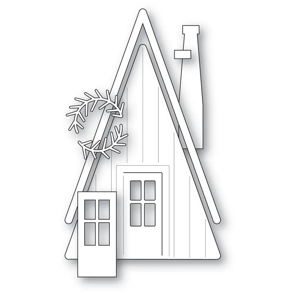 A Frame House Metal Cutting Dies Scrapbooking Embossing Folder Suit for Sizzix Fustella Big Shot Cutting Machine Cuts christmas view 2