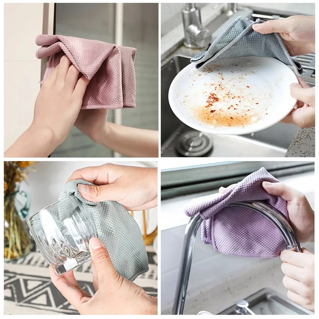 NanoScale Streak-Free Miracle Cleaning Cloths Reusable And Rewashable Microfiber Cleaning Cloth Housework Cleaning Tools