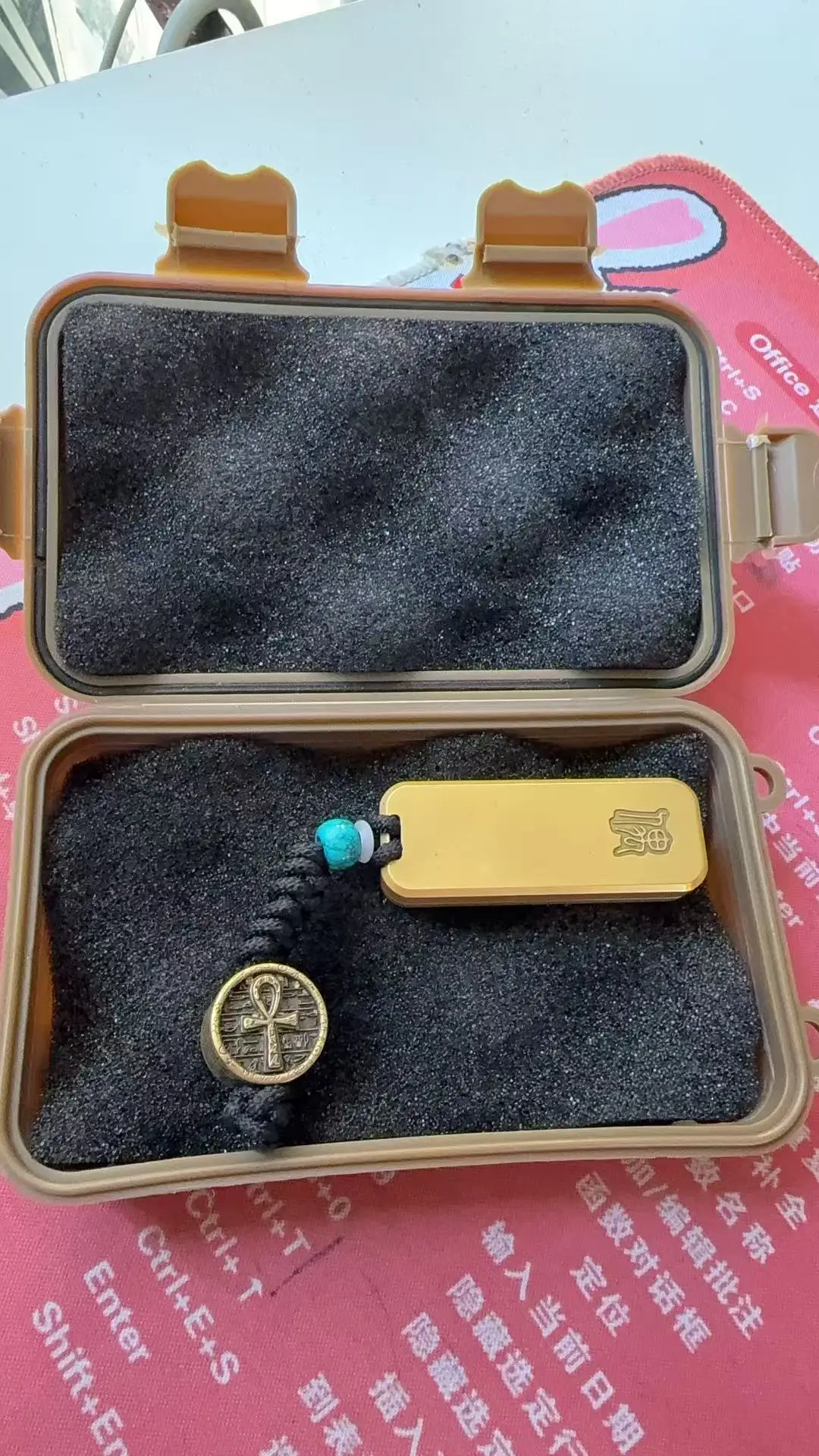 Usato EDC Incluso croaker in rame con ciondolo slider fidget push Giocattoli di decompressione