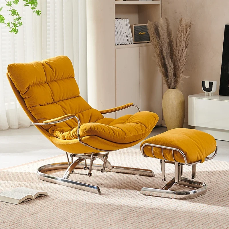 

Rocking Chair Stainless Steel Lazy Italian Minimalist Balcony Leisure Chair Living Room Sofa Chair Bedroom
