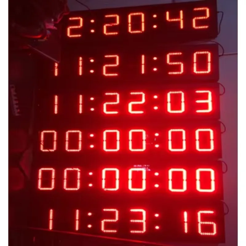 

Remote Programmable Waterproof Outdoor LED Clock Digital Display Sign with Time Temperature IP65 Wall Panel