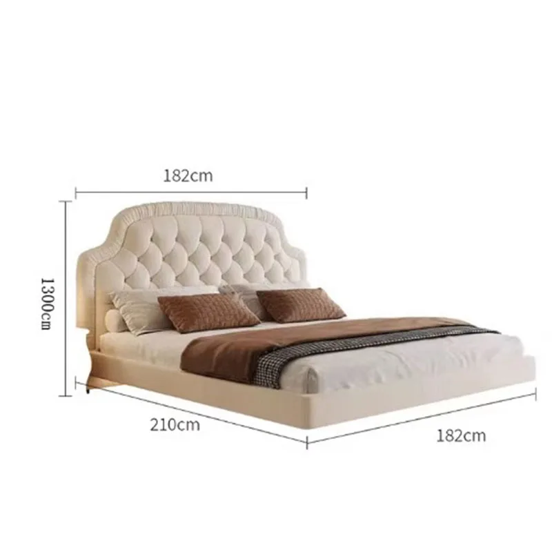 

Design Modern Wood Frame Bed Headboard White Master Luxury Twin Bed Frame Platform Wood Sleeping Camas De Casal Home Furniture