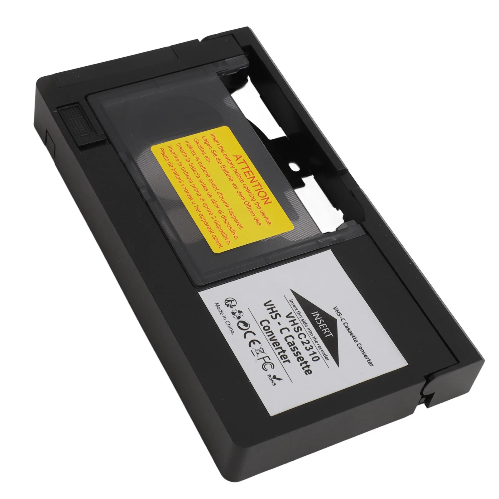 Video Cassette Adaptor Easy  Battery Operated Cassette Converter Motorized Playback Recording for S‑VHS‑C S‑VHS Tapes