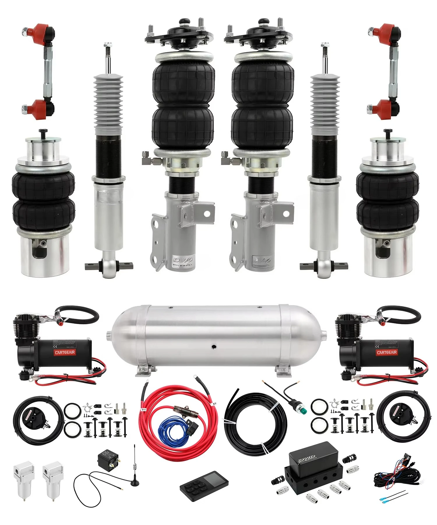 Performance Air Suspension Kits Air Struts for Ford Mustang 6th Gen (DampTronic) S550 15-23