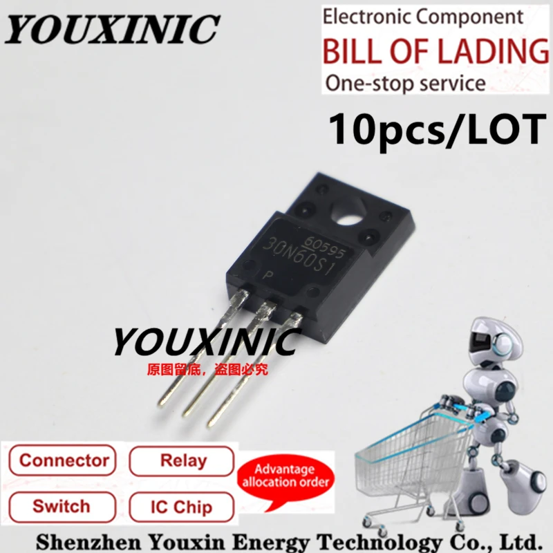 YOUXINIC  100% New Imported Original  2SK3563 SMK1265 SVF10N65F FMV30N60S1 30N60S1 BDW93CFI  SLF18N50C RF2001T3D RF2001 TO-220F