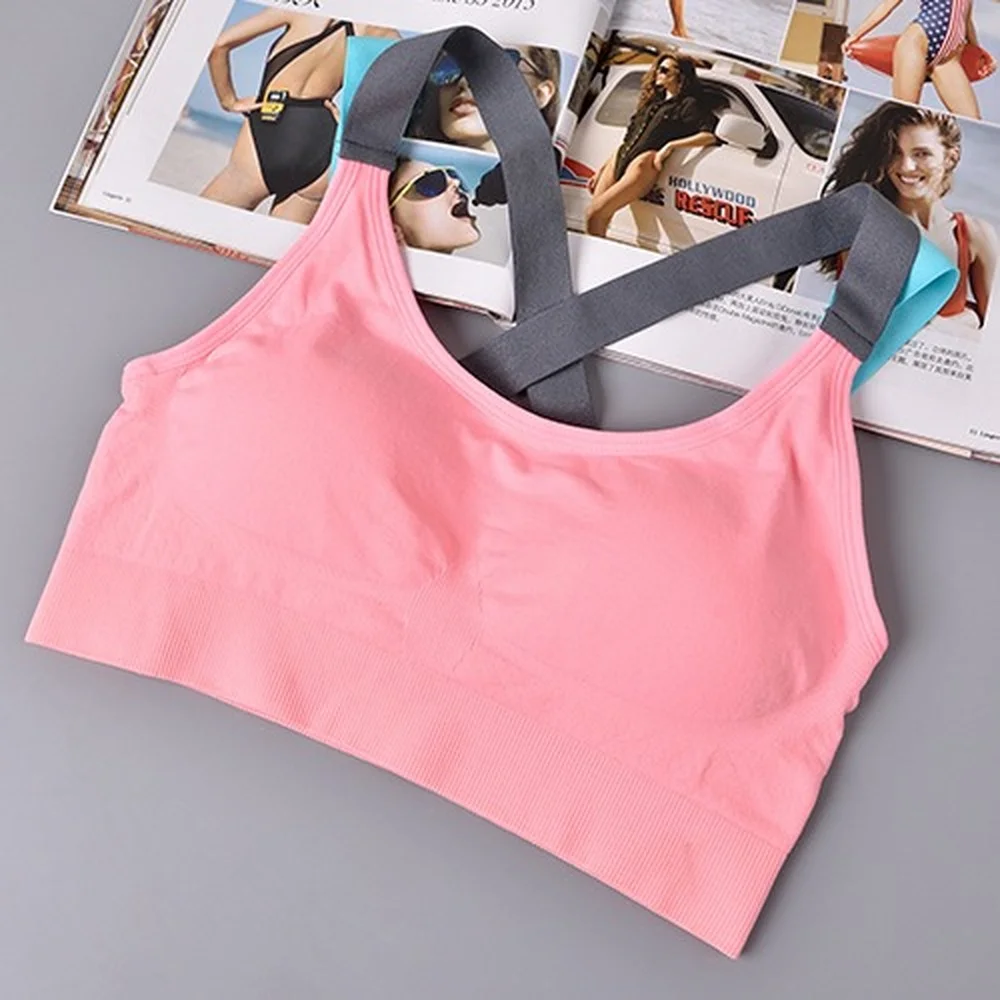 2023 Hot Sale Women Yoga Bra Push Up Sports Bra Adjustable Spaghetti Straps Gym Running Padded Athletic Vest Sport Bra for Girls