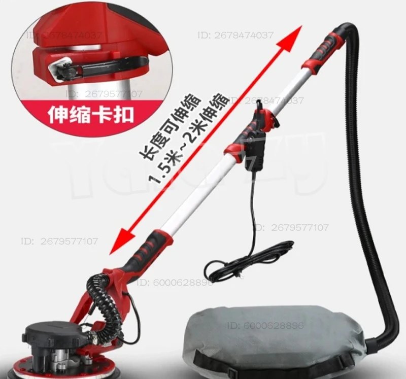 Dismantling Dual-purpose Self-priming Dust-free Long Pole Wall Grinding Machine Long Rod Putty Sander Electric Sander