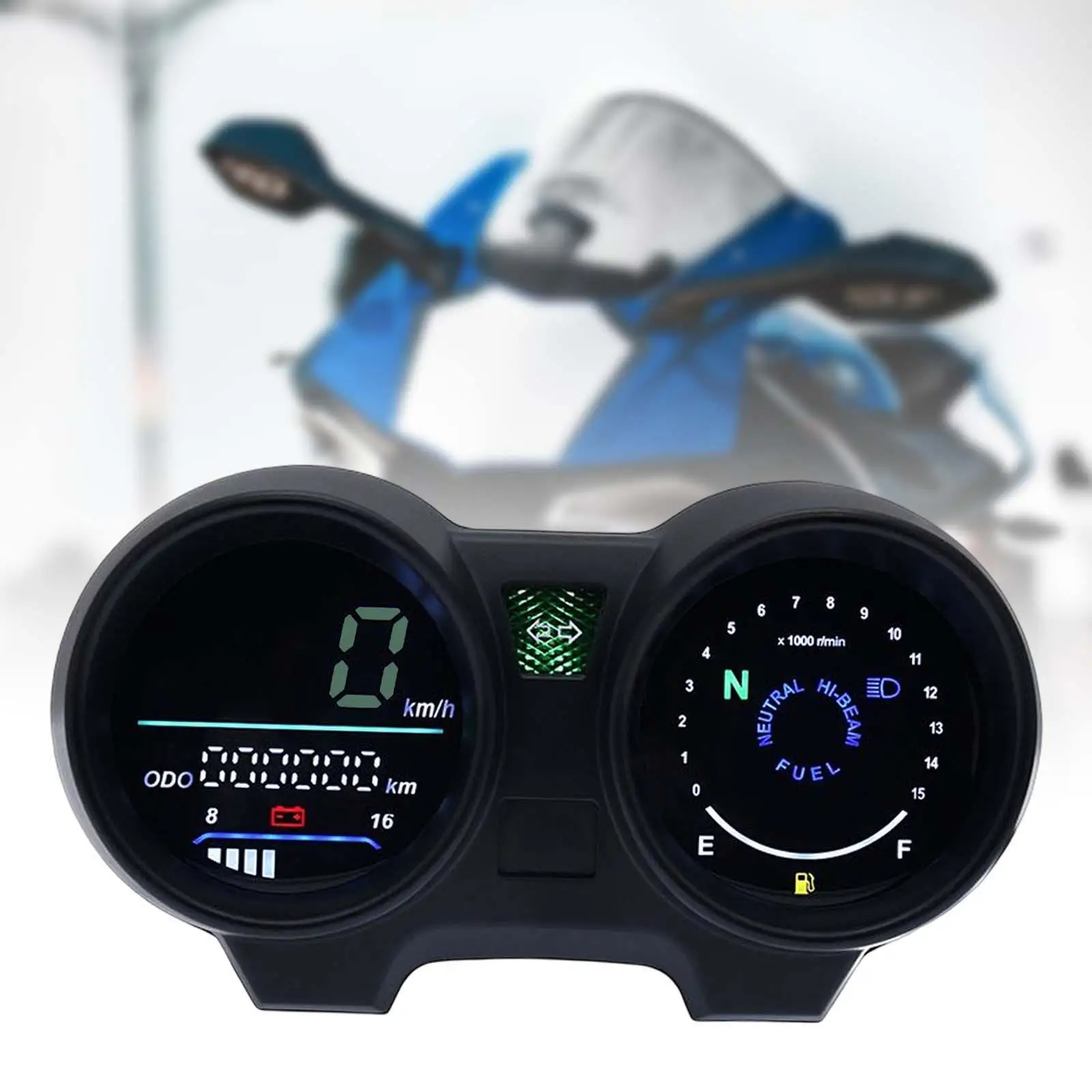 Plastic Motorbike LED Digital Dashboard Electronic Speedometer Tachometer RPM Meter for Brazil 150 Fan150 CG150 Accessories