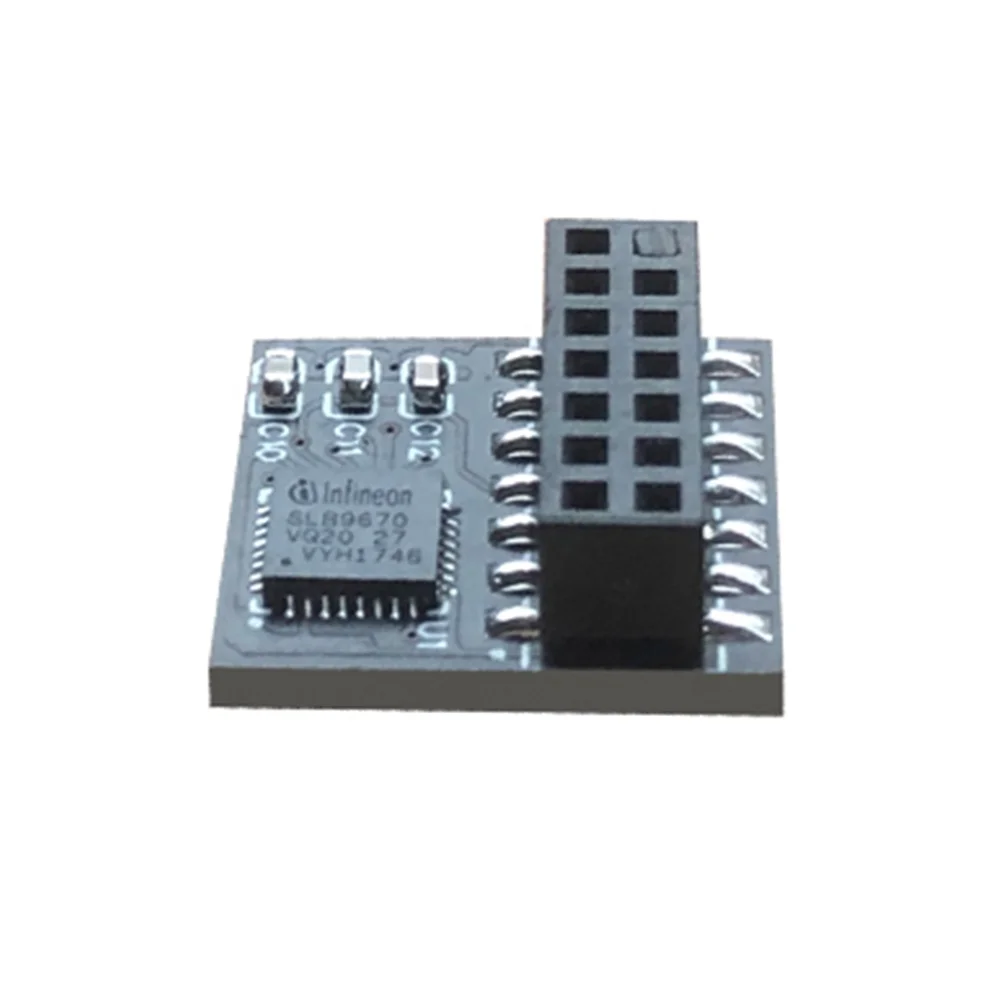 TPM 2.0 modul keamanan enkripsi kartu jarak jauh 14 Pin SPI TPM2.0 modul keamanan untuk Motherboard ASUS