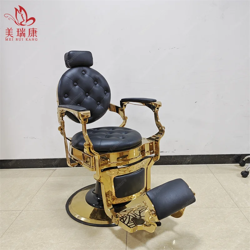 Vintage Salon Hair Chair Can Be Rotated up and Down High-grade Hair Salon Hair Perm Chair