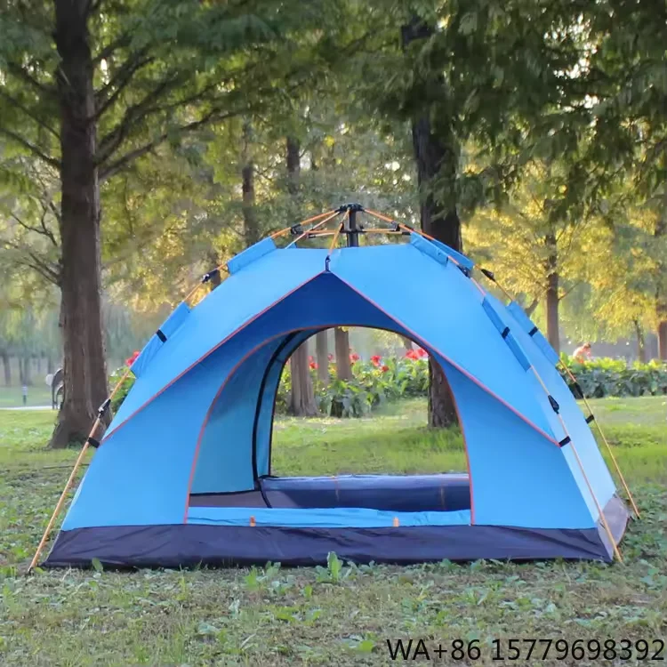 Outer Tent Double Layer Extended Type Four-season Waterproof 3-4 People Fully Automatic Portable Camping Fishing Outdoor Tent