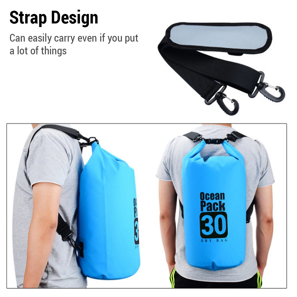 Dry Bag Backpack Waterproof Shoulder Bag Swimming Bag Camping Bag Stream Tracing Bag Drifting Barrel Floating Bag Sports Bag